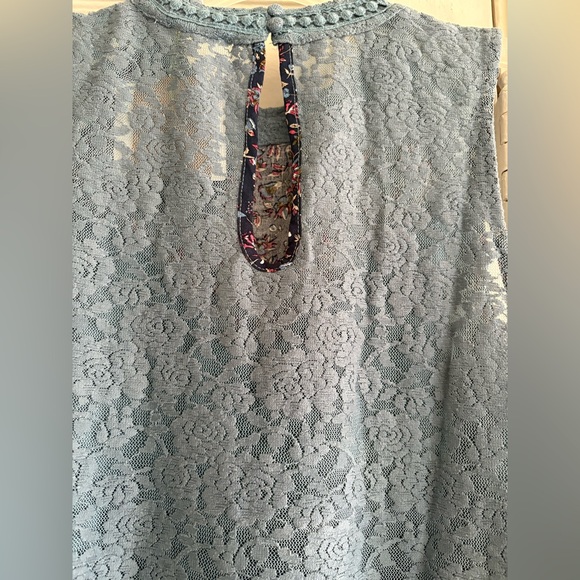 Umgee Teal and Navy Floral Dress - Picture 6 of 8